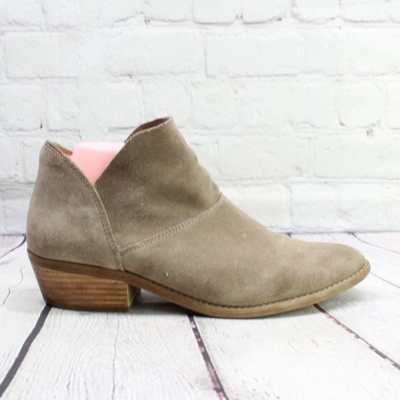 Lucky Brand Shoes - Lucky Brand Tan Suede Pull on Ankle Boots Shoes Size 10 M